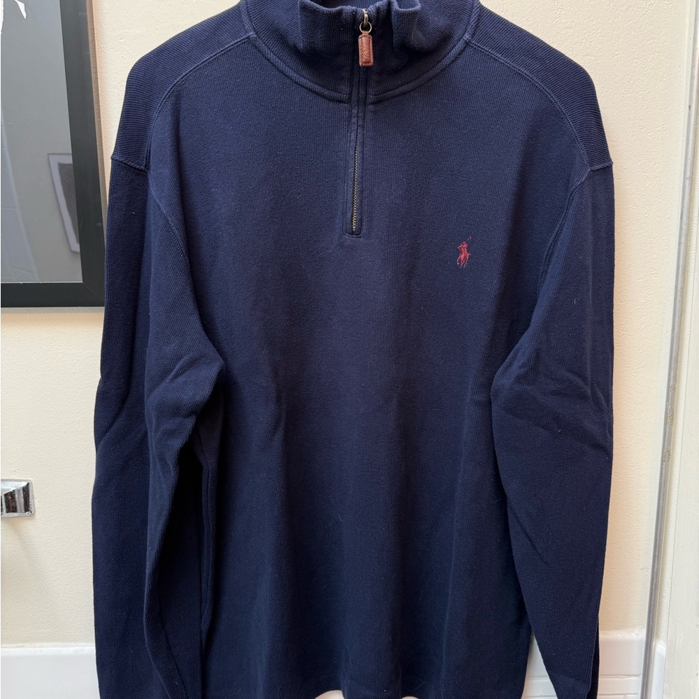 Polo by Ralph Lauren Blue Quarter Zip Up Sweater